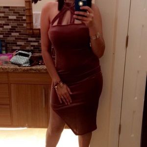 Pink mauve dress elegant